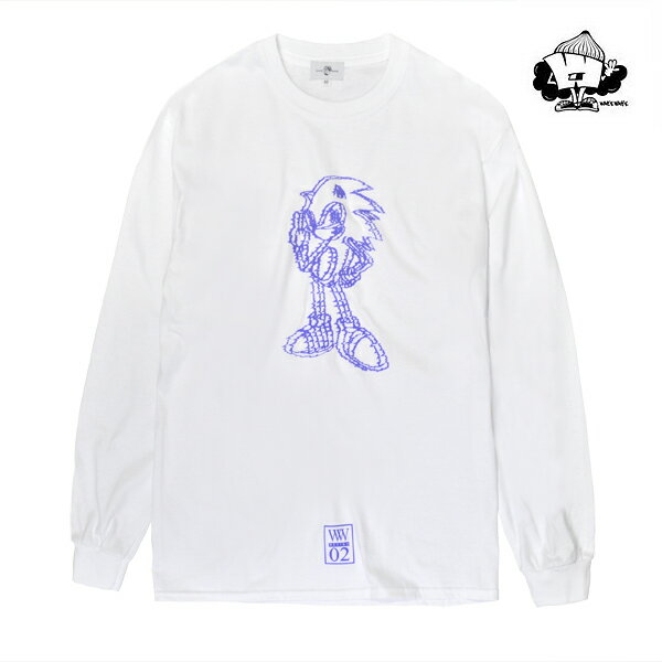 【WACKWACK】STILL FINE ANALOG long sleeve カラー：white スケートボード スケボー SKATEBOARD ワックワック Tシャツ 長袖 ロングスリーブ