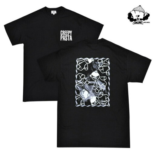 【WACKWACK】 CREEPY PASTA tee カラー:black スケートボード スケボー SKATEBOARD ワックワック Tシャツ 半袖 【WACKWACK】 CREEPY PASTA tee カラー:black スケートボード スケボー SKATEBOARD ワックワック Tシャツ 半袖