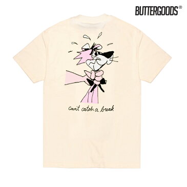 【BUTTER GOODS】CAN'T CATCH A BREACK S/S TEE カラー：cream 【バターグッズ】【スケートボード】【Tシャツ/半袖】