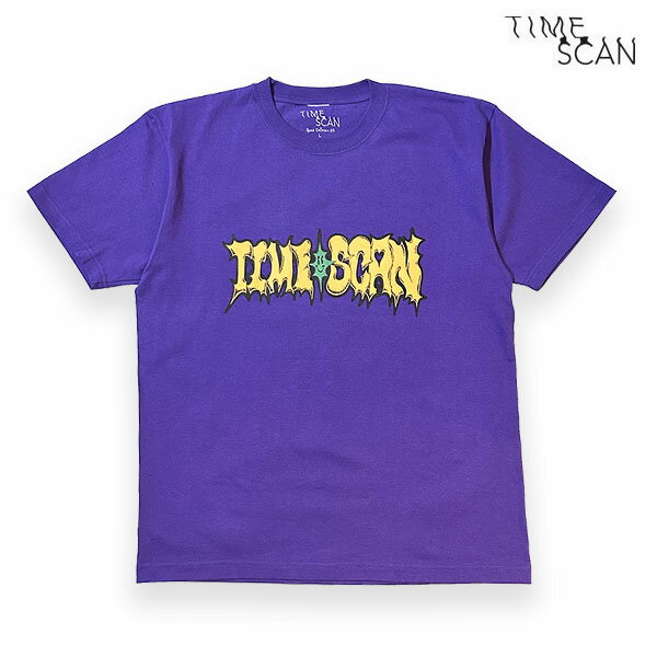 【TIME SCAN】FLASH TEE purpleタイムスキャン スケートボードTシャツ 半袖