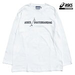 【asics skatebording】SK8 LONG SLEEVE TOP カラー：brilliant whiteアシックス スケートボーディング Tシャツ 長袖 スケートボード スケボー SKATEBOARD