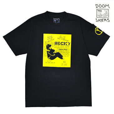 【DOOM SAYERS】BECKY FLYER Tee カラー：black ドゥームセイヤーズ Tシャツ 半袖 スケートボード スケボー SKATEBOARD