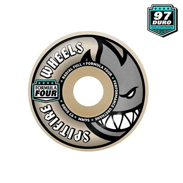 【SPITFIRE】FORMULA FOUR 97DURO RADIAL FULL SHAPE サイズ：54/56mm スピットファイアー フォーミュラ フォー ウィール ラディアルフル パーツ WHEEL スケートボード スケボー SKATEBOARD