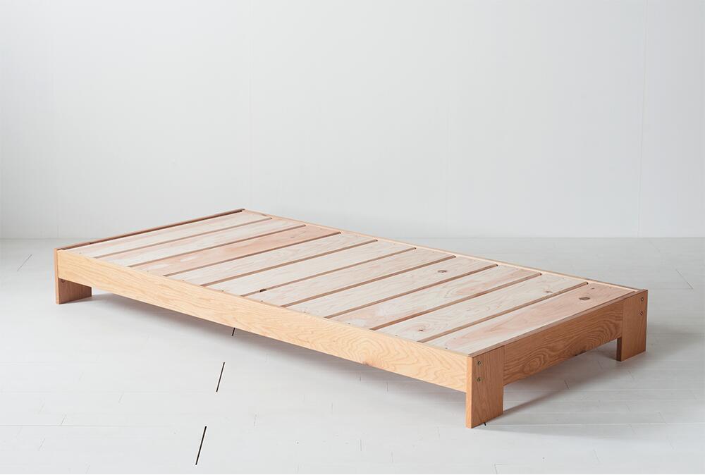 【送料無料/日本製】NO1 DY Bed すのこベッド シングルベッド ベッドフレーム  オーク無垢材 杉すのこ 天然木 Low type  bed frame  single bed [3]