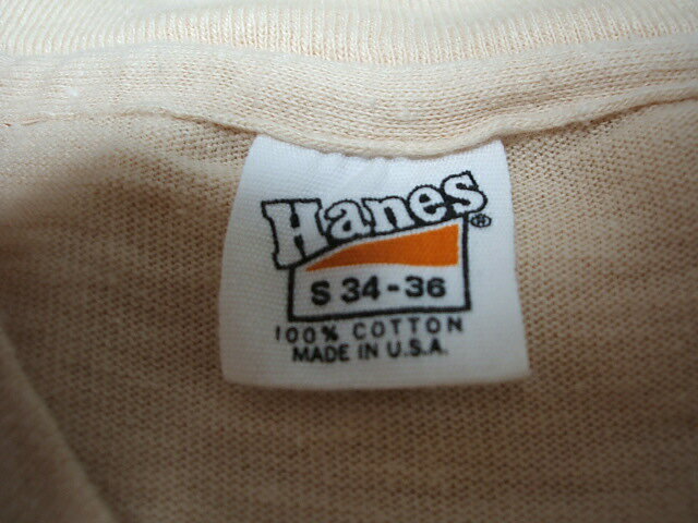 HANES(ヘインズ) 1970年代 実物ビンテージ 古着Tシャツ MADE IN USA(アメリカ製)