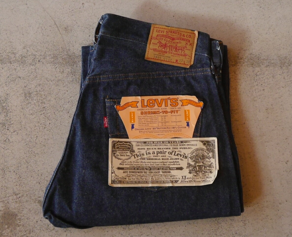 LEVIS(リーバイス) 501 赤耳(Red Line 赤ミミ) 1980年代(1983年4月) 実物ビンテージ デッドストック W32×L38