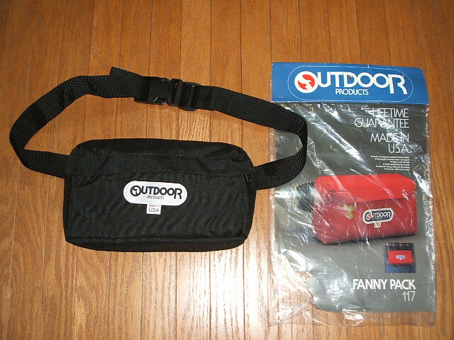 OUTDOOR PRODUCTS(アウトドアプロダクツ) ウエストバッグ FANNY PACK(ファニーパック) Lot-117 Black(ブラック) MADE IN USA(アメリカ..