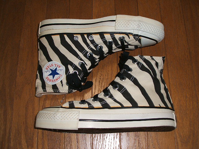 CONVERSE(コンバース) ALL STAR(オールスター) Hi(ハイ) Kids(キッズサイズ) Zebra(ゼブラ) MADE IN USA(アメリカ製) 1980年代 実物デッドストック