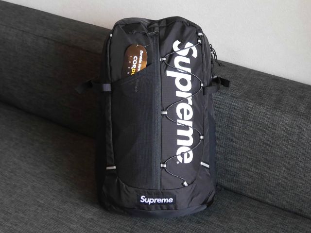 SUPREME(シュプリーム) Backpack 200D Cordura Ripstop Nylon Black(バックパック デイパック リュック 200Dコーデュラ リップストップナイロン 黒ブラック) 2017年春夏モデル(2017SS) Box Logo(ボックスロゴ)【中古】