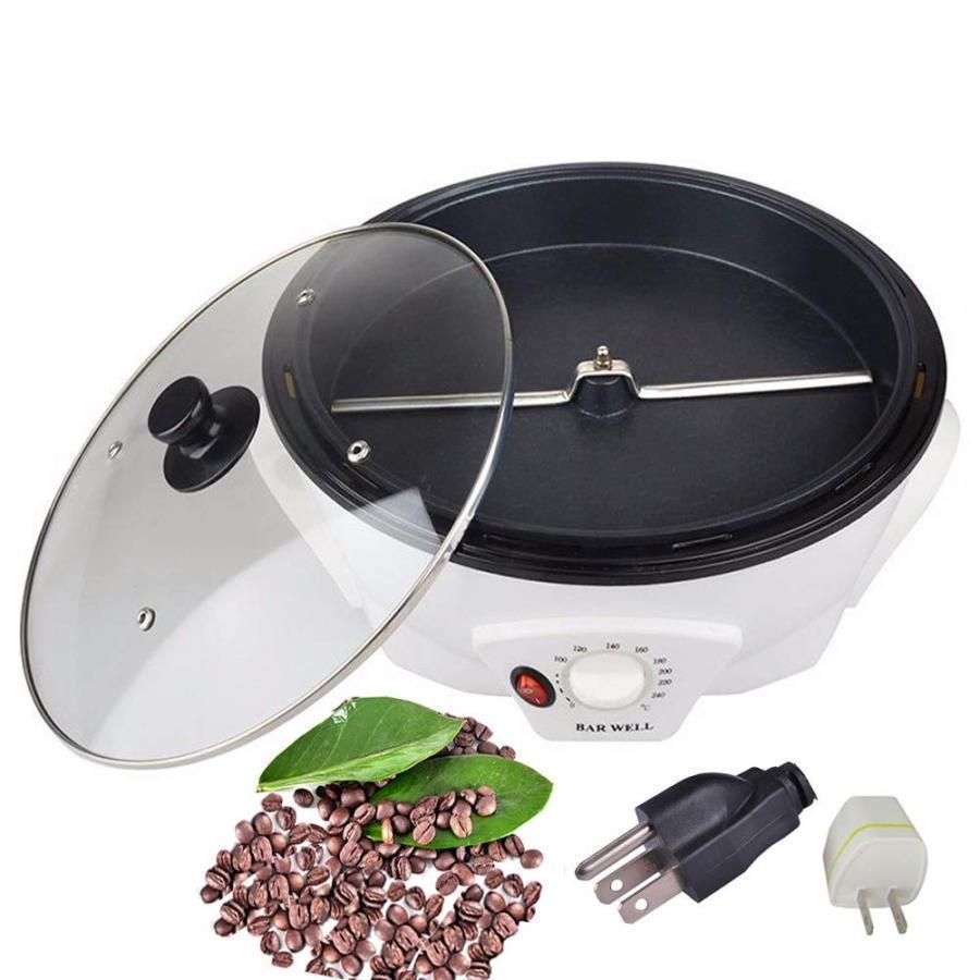 コーヒーロースター 自動 コーヒー生豆焙煎器 小型 コーヒー豆ロースター 焙煎器 業務用 家庭用 焙煎機 500g 温度調節可能100℃ - 240℃ 栗品種 ピーナッツ はと