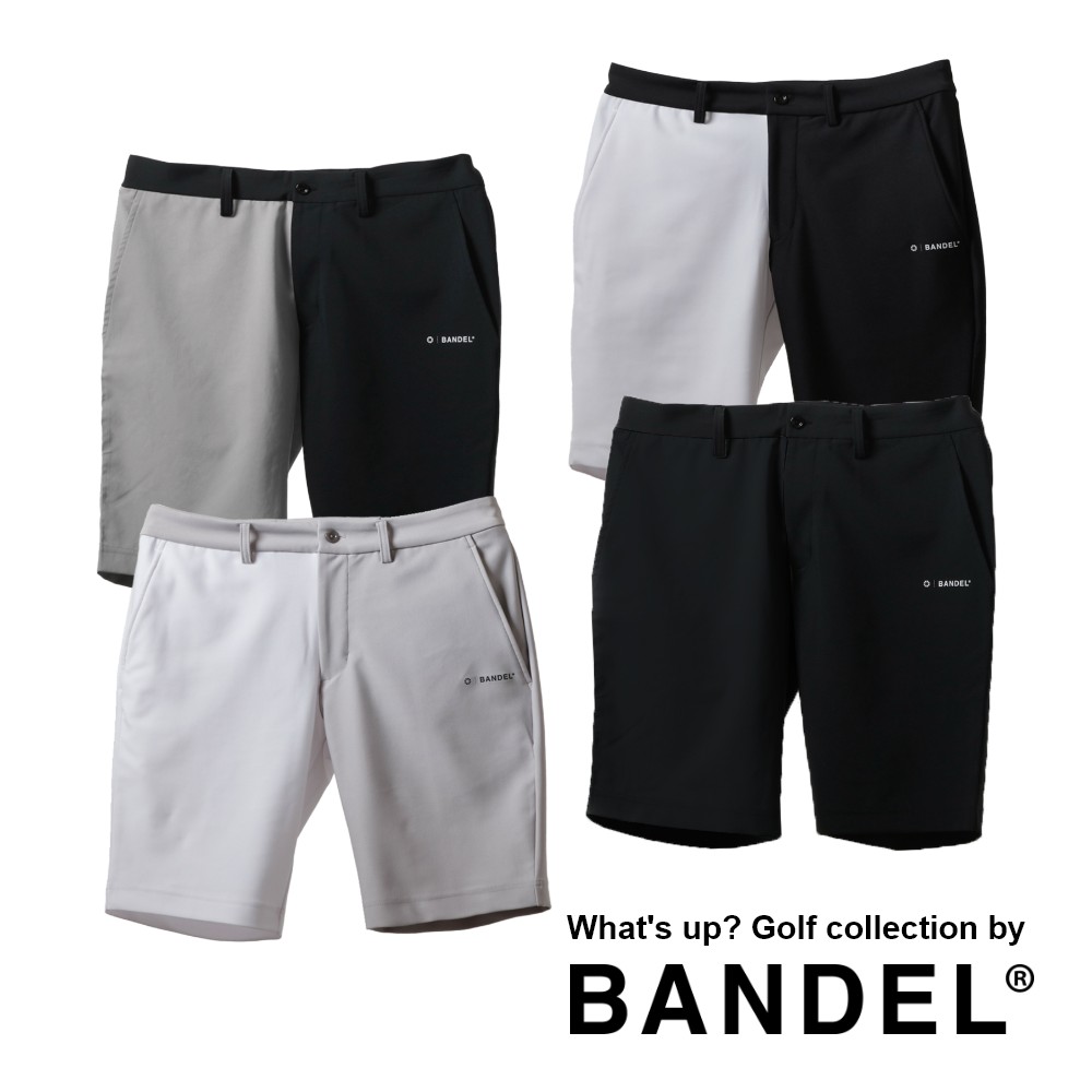 【レビュー特典】BANDEL バンデル ゴルフウェア ショーツ BASIC COMBINATION HALF PANTS BGI-3SCHP短パン ショートパンツ メンズ 吸水 速乾 接触冷感 UVカット 防シワ加工 バイカラー スポーティー スポーツウェア