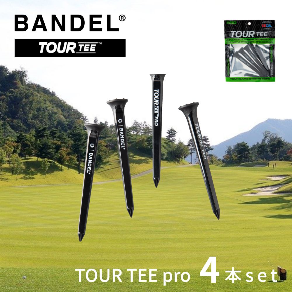 Хǥ  BANDEL golf ƥ TOURTEE Pro Black 4piece set BG-TTL003 BLACK LONGեå ĥƥץ 4 80mm4 ꡼ե Υå ե꡼