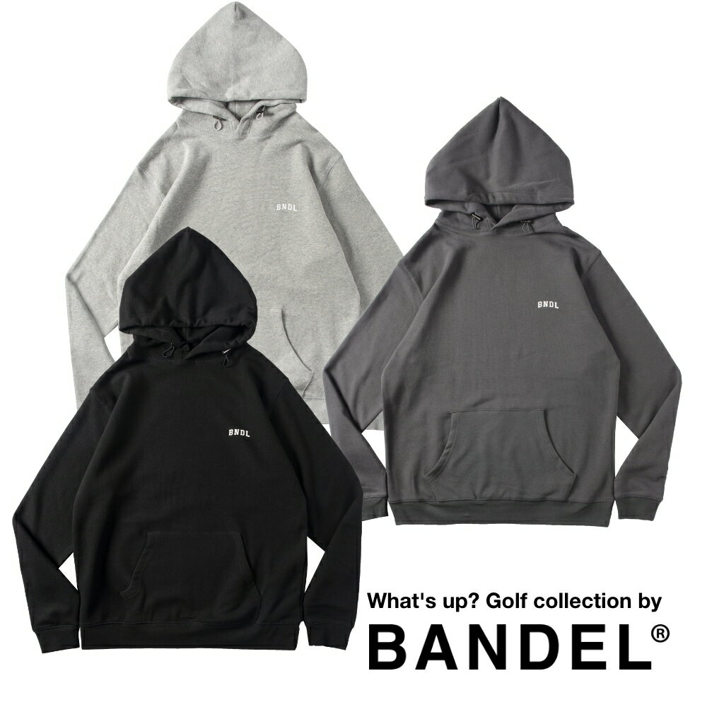 楽天INSTORE インストア【父の日 早割10％off】【レビュー特典】BANDEL フーディー BNDL Pullover Hoodie HD030ブラック チャコールグレー ヘザーグレー メンズ レディース ユニセックス 男女兼用 プリントロゴ ミニマル プルオーバー 黒 灰色