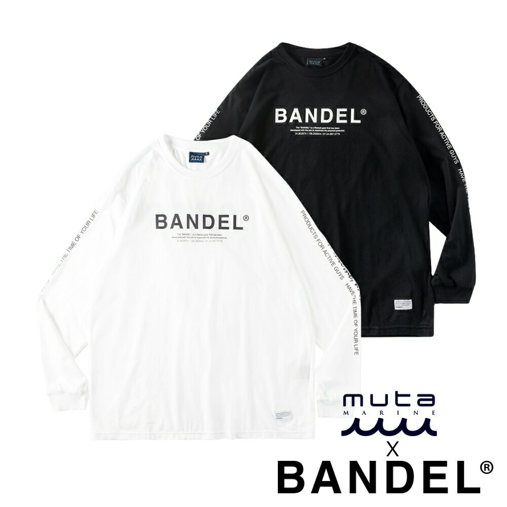 【レビュー特典】BANDELxmuta ロンT Limited L/S Tee BM-LSTバンデル ムータ マリン ゴルフ スポーツ メンズ トップス 長袖 ロゴ コラボ コラボレーション BLACK WHITE ブラック ホワイト