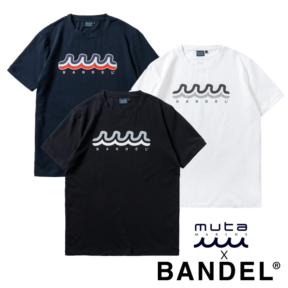 【レビュー特典】BANDEL × muta MARINE バンデル ムータ コラボ Tシャツ Limited S/S Tee BM-SST半袖 メンズ レディース ユニセックス ゴルフ スポーツ ロゴ ブラック ネイビー ホワイト 黒 白 紺