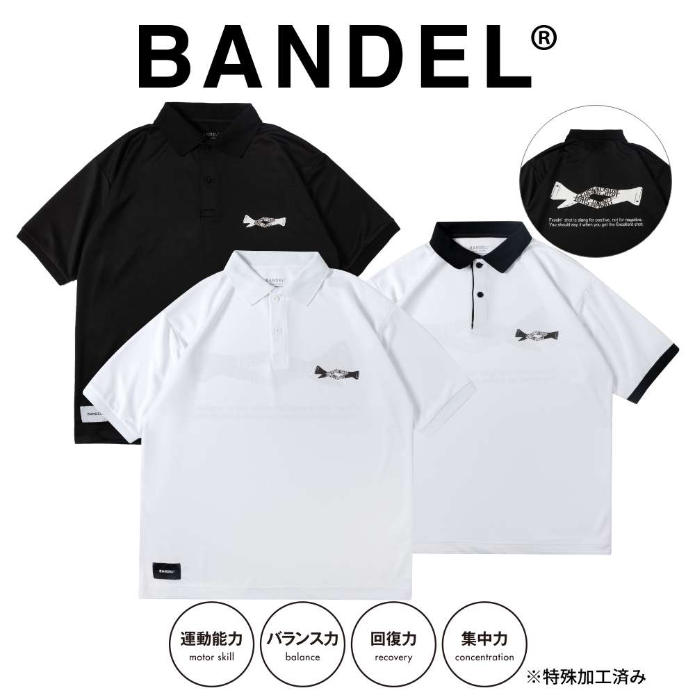 【マラソン最大P19!要エントリー】【レビュー特典】BANDEL バンデル ポロシャツ FUCKIN' SHOT BROKENTEE SMOOTH POLO BG-BTSP001 BLACK ブラック 黒 WHITExBLACK ホワイト×ブラック WHITE ホワイト 白 接触冷感 吸水速乾 UVカット 抗菌 メッシュ