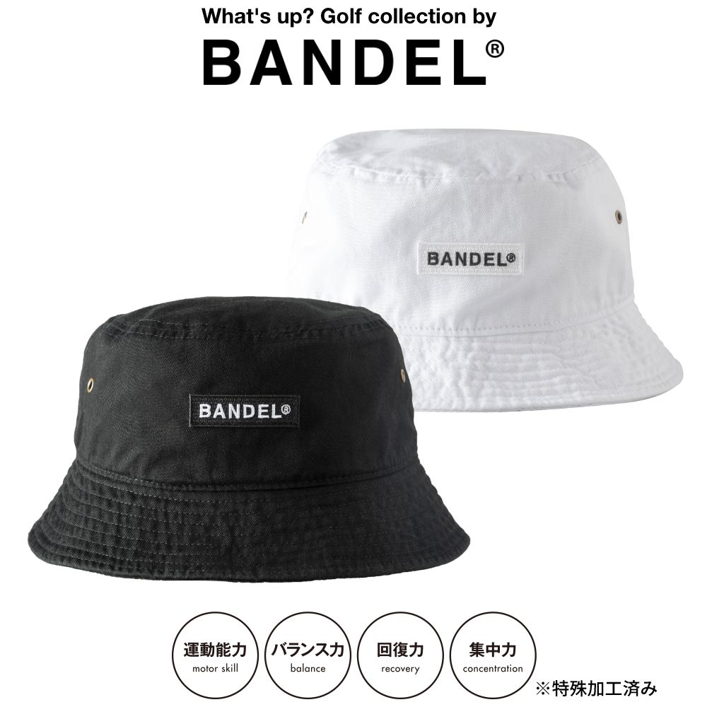 BANDEL バケットハット BANDEL LOGO BUCKETHAT BG-LGBHBLACK ブラック WHITE ホワイト 帽子 ハット サファリハット バケハ 刺繍 ブランドロゴ ゴルフ シンプル コットン100% ストリート スポーティー