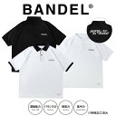 BANDEL バンデル ポロシャツ NEVER UP,NEVER IN SYMMETRIC LOGO SMOOTH POLO BG-NISP001 BLACK ブラック 黒