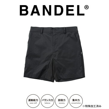 【着後レビューでBANDELグッズ！】バンデル BANDEL GOLF COLLECTION 撥水ショートパンツ ショーツ 短パン BG-TCNSP001 ストレッチナイロン 吸汗 速乾 スポーツ 切り替え ロゴ ブランド オシャレ ブラック 黒 メンズ 男性 CREORA クレオラ