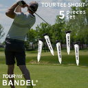 BANDEL バンデル ティー BANDEL TOUR TEE SHORT 5 pieces set BG-TTS001 WHITExBLACK ホワイトxブラックTEE ゴルフ GOLF ロゴ ツアーティー 片山晋呉 ショートティー ディポットツール兼用 ゴム素材