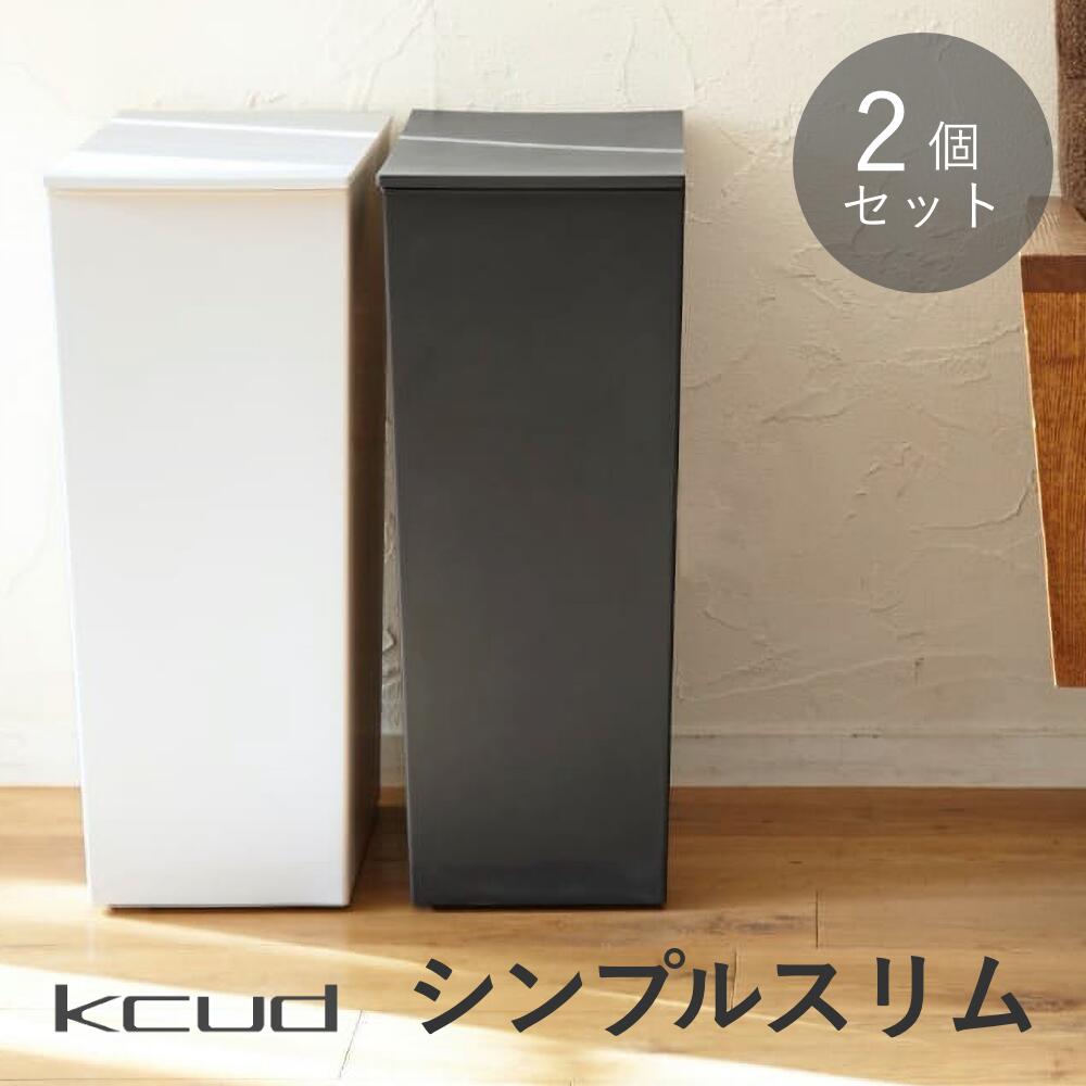 【レビュー特典】kcud クード シンプルスリム ゴミ箱 36L(45Lゴミ袋対応) ダストボックス 選べる 2個セット 岩谷マテリアル I'MD アイ..