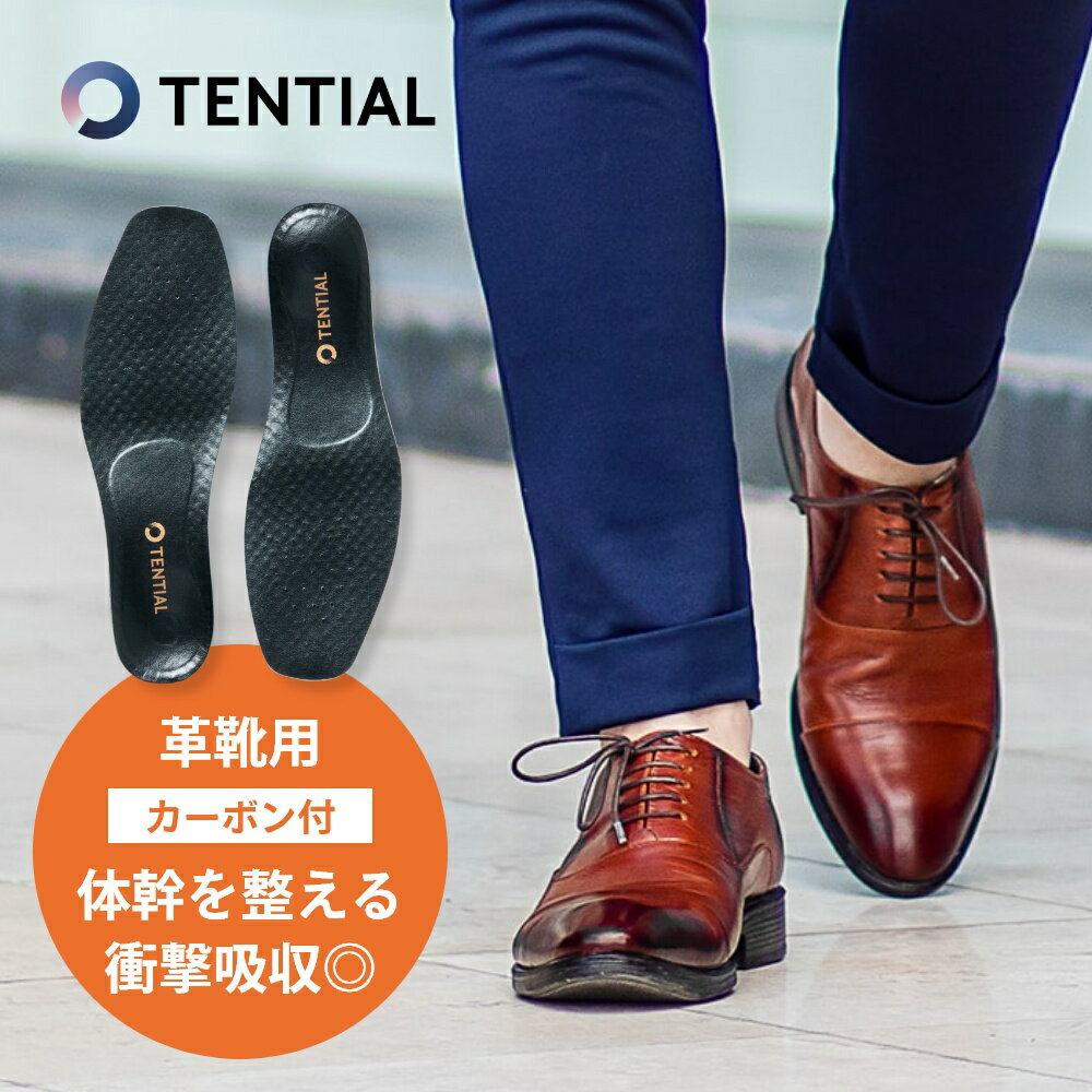 【レビュー特典】TENTIAL テンシャル インソール ビジネス 革靴用 BUSINESS INSOLE メンズ 衝撃 吸収 立ち仕事 営業職 中敷き トレーニング 衝撃吸収 軽い テンシャルインソール ウェルネス カーボン