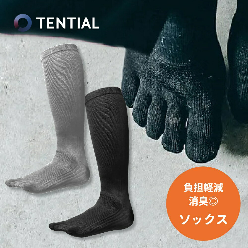 【着後レビューでワイプ1枚】 TENTIAL テンシャル ビジネス ソックス BUSINESS SOCKS 靴下 消臭機能 ニオイ 五本指 5本指 メンズ レディース ユニセックス 男女兼用 くつ下 アーチサポート 通気性 ビジネスソックス フォーマルソックス