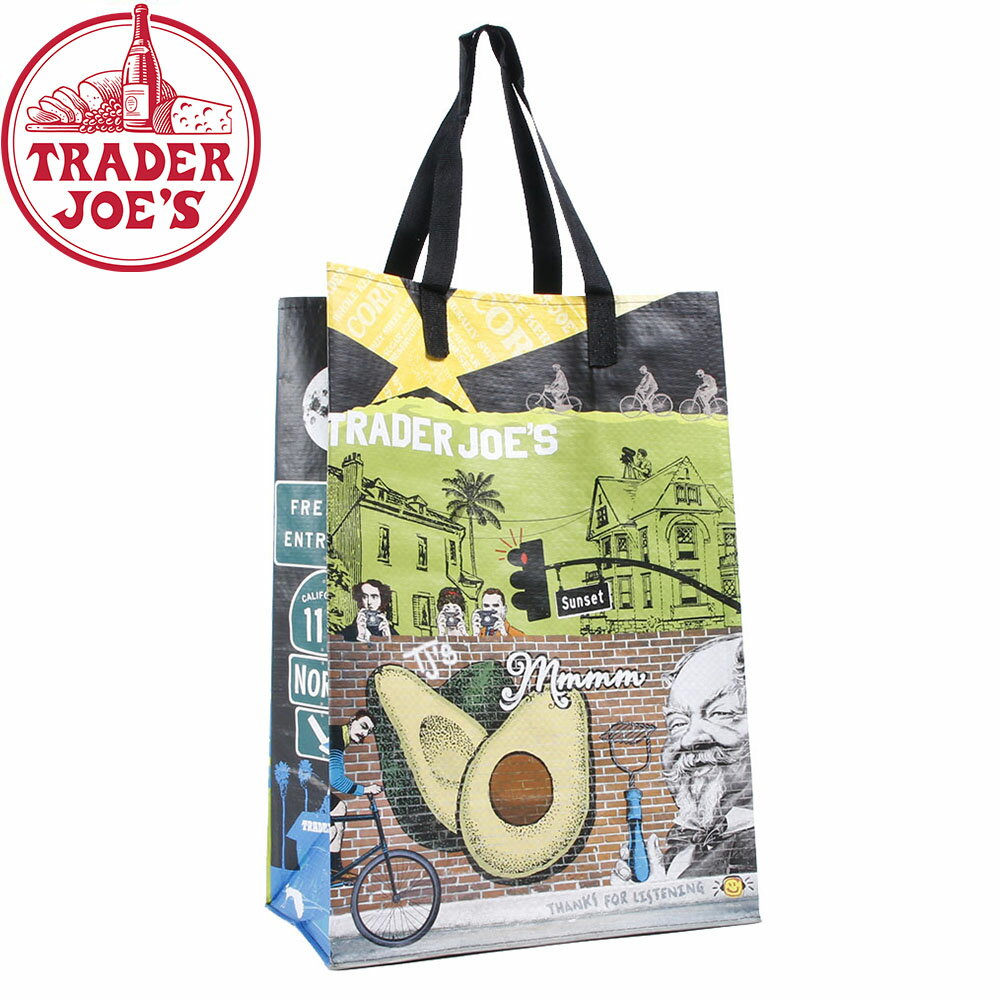 【SS10％割＆最大P55】TRADER JOE'S トレーダージョーズ BAG エコ バッグ 高級スーパー スーパーマーケット オリジナル ママバッグ トートバッグ 海外セレブ 手提げ アボカド 引っ越し 新生活 母の日