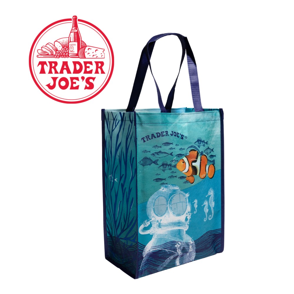 TRADER JOE'S トレーダージョーズ エコ バッグ NEMO 自然素材 マチ広 大容量 レジカゴ レジ袋 トレジョ 高級スーパー オリジナル バック 海外セレブ サスティナブル リサイクルプラスチック RECYCLE トレジョのサムネイル