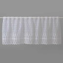 【カフェカーテン】【カーテン】カフェカーテン リトルローズ 巾150×丈60cm ホワイト