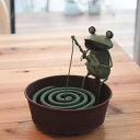 【蚊遣り】【アイアン】蚊遣り ブリキ カエル 釣り