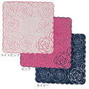 【タオルハンカチ】【ギフト】タオルハンカチ 大薔薇柄 刺繍 在庫限り(4)