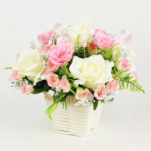 【アレンジメント】アレンジフラワー CT触媒 ローズ ピンク 造花