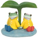 【カエル】【置物】カエル 置物 Copeau コポー 雨宿りカップル