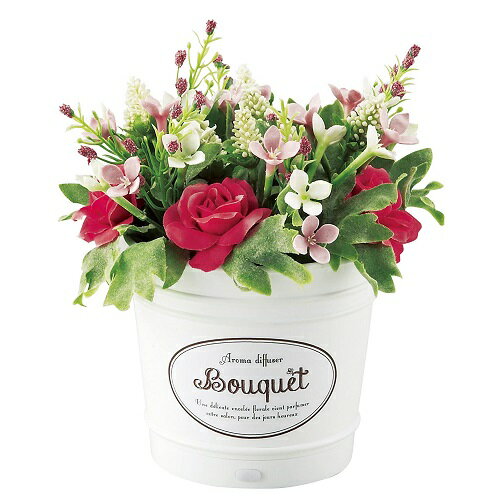 【アレンジメント】【造花】フラワーポット アロマディフューザー　ブーケ ピンク系