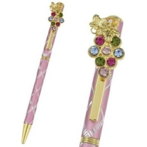 【ボールペン】【プレゼント】クリップボールペン キラキラ グレープ ピンク