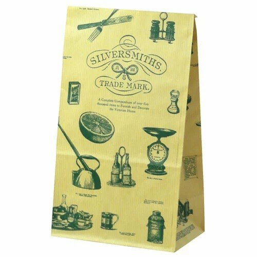 【ラッピング袋】【ギフト袋】紙袋 角底 ギフトバッグ シルバースミス S 1枚