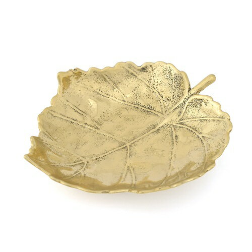 【アクセサリートレー】【小物入れ】リーフトレイ イタリア製 ブラス M(3)