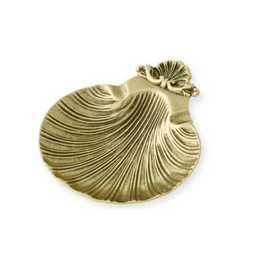 【アクセサリートレイ】【小物入れ】イタリア ブラス シェル灰皿 トレー