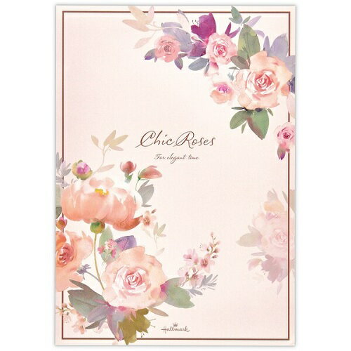 【便箋】レターパッド ホールマーク Hallmark シックローゼス 便箋 メモパッド バラ