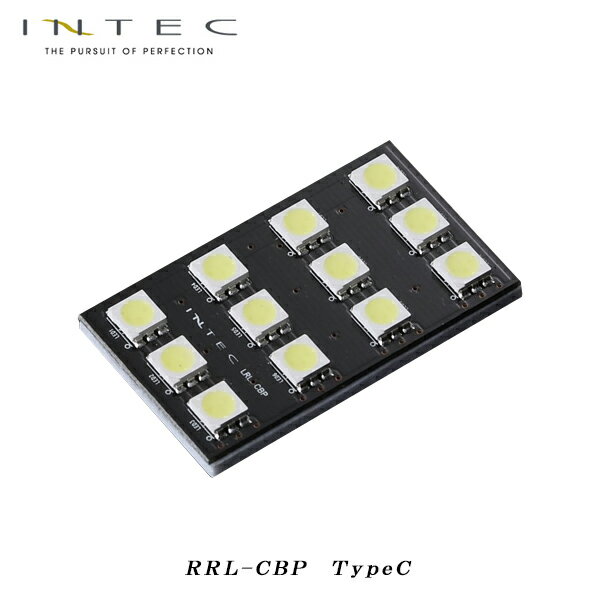 INTEC LEDルームランプ プラズマホワイト TYPE C 高輝度12LED（3チップSMD) 8000K マップランプ カーテシランプ バニティランプ ラゲッジランプ