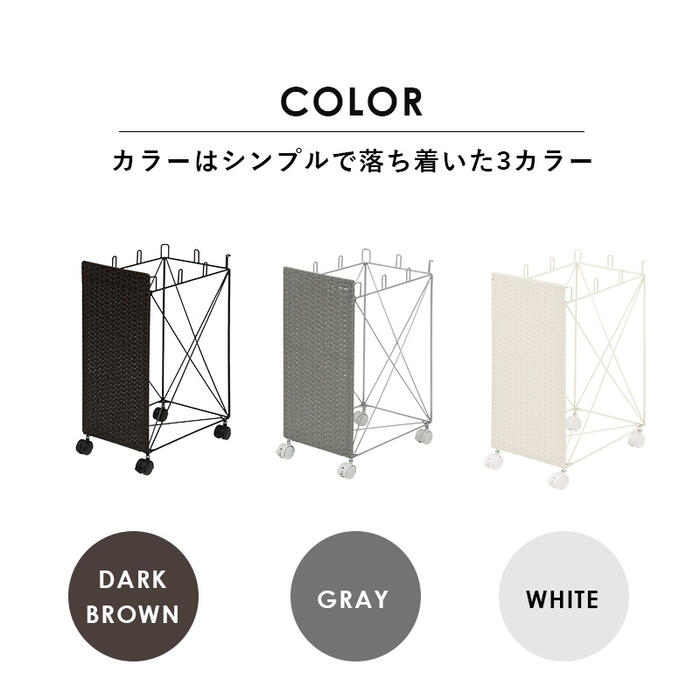 ゴミ箱 ダストボックス 分別 簡易 ビニール袋を掛ける シンプル RUD-2424 『分別ごみ箱ラック【幅26タイプ】 【送料:北海道1000円・沖縄・離島は別途見積もり】 [3]
