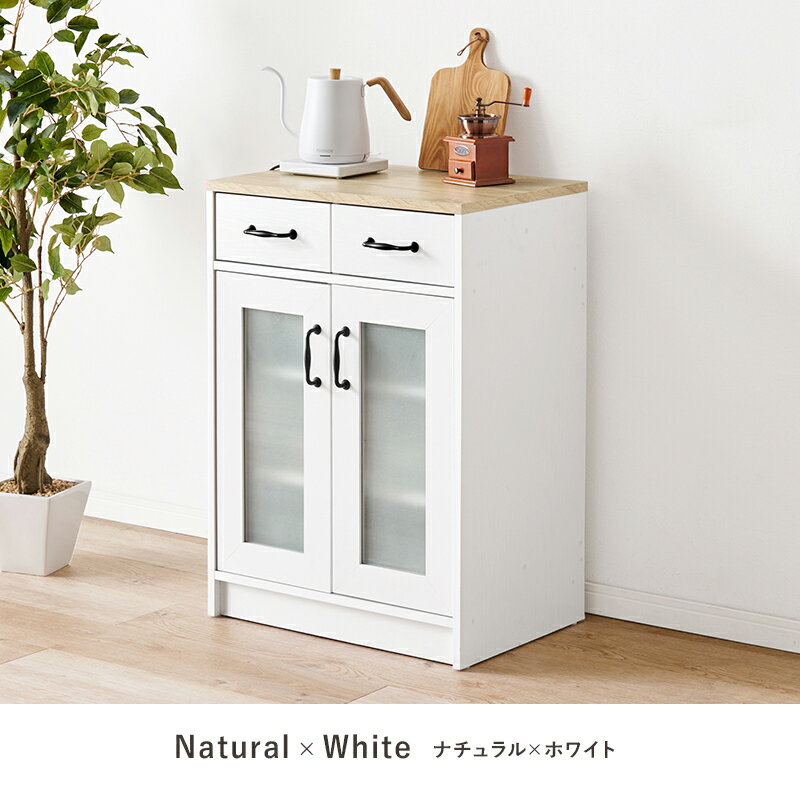 キッチンラック ミニ食器棚 カップボード ガラスキャビ コンパクト RCC-1636 『キャビネット 扉収納タイプ』 【送料：北海道1500円・沖縄・離島は別途運賃かかります】 3