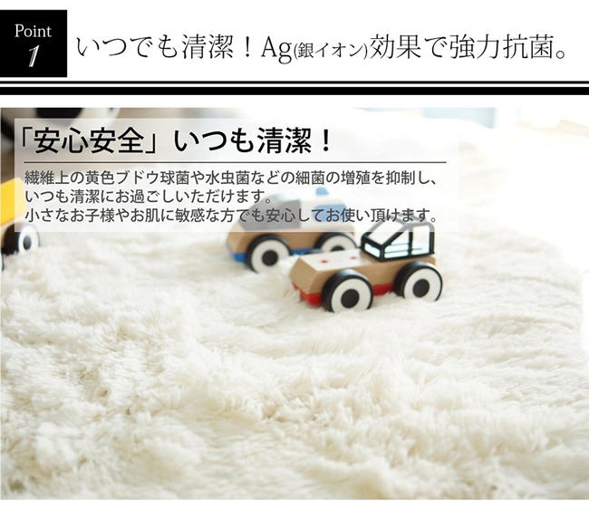 ラグ マイクロファイバー シャギー ウォッシャ...の紹介画像3