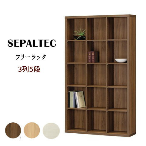 ラック シェルフ デザインラック フリーラック 収納 本棚 オフィス オープン 『フリーラック3列5段 SEP-1911【セパルテック】 【送料無料】※代引手配できません【北海道1000円・沖縄・離島は別途運賃かかります】※お届けまで1週間～10日かかります
