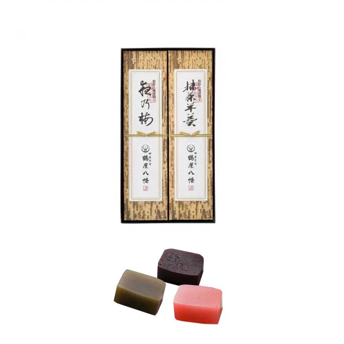 鶴屋八幡　羊羹2本入（抹茶羊羹・夜の梅）　プレゼント　ギフト