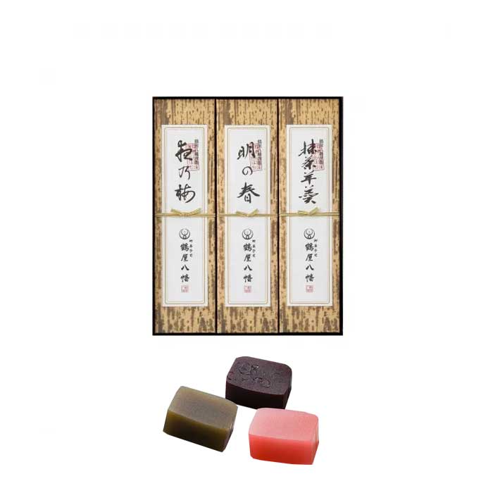 鶴屋八幡　羊羹3本入（抹茶羊羹・明の春・夜の梅）　プレゼント　ギフト