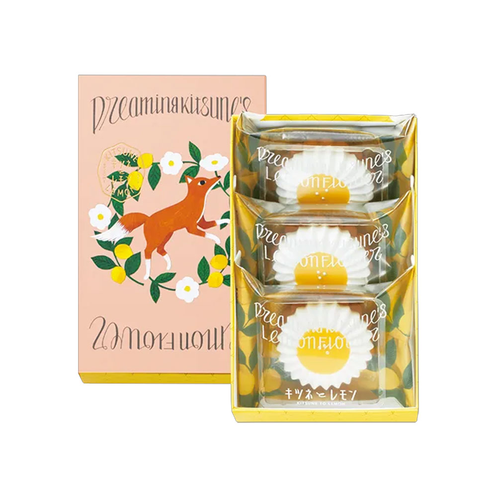 モロゾフ　キツネとレモン 夢見るキツネのレモンフラワー レモンフラワー＆イチゴフラワー 3個入　バレ..