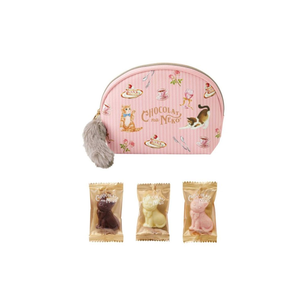 モロゾフ　ショコラな猫 ふわふわしっぽのポーチ 6個入　バレンタイン 2026 チョコレート モロゾフ シ..