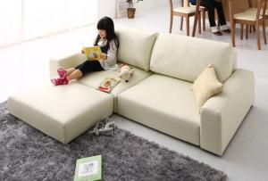 Rakuten - 【ポイント5倍&最大2000円クーポン★5日12:00-】フロアソファ フロアソファ ソファ＆オットマンセット ワイド肘 ロータイプ 2.5P
